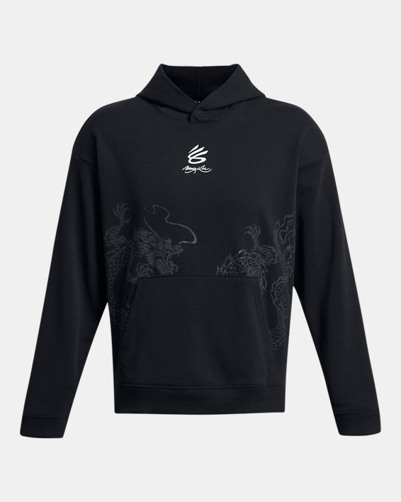 Men's Curry x Bruce Lee Lunar New Year 'Future Dragon' Hoodie in Black image number 4